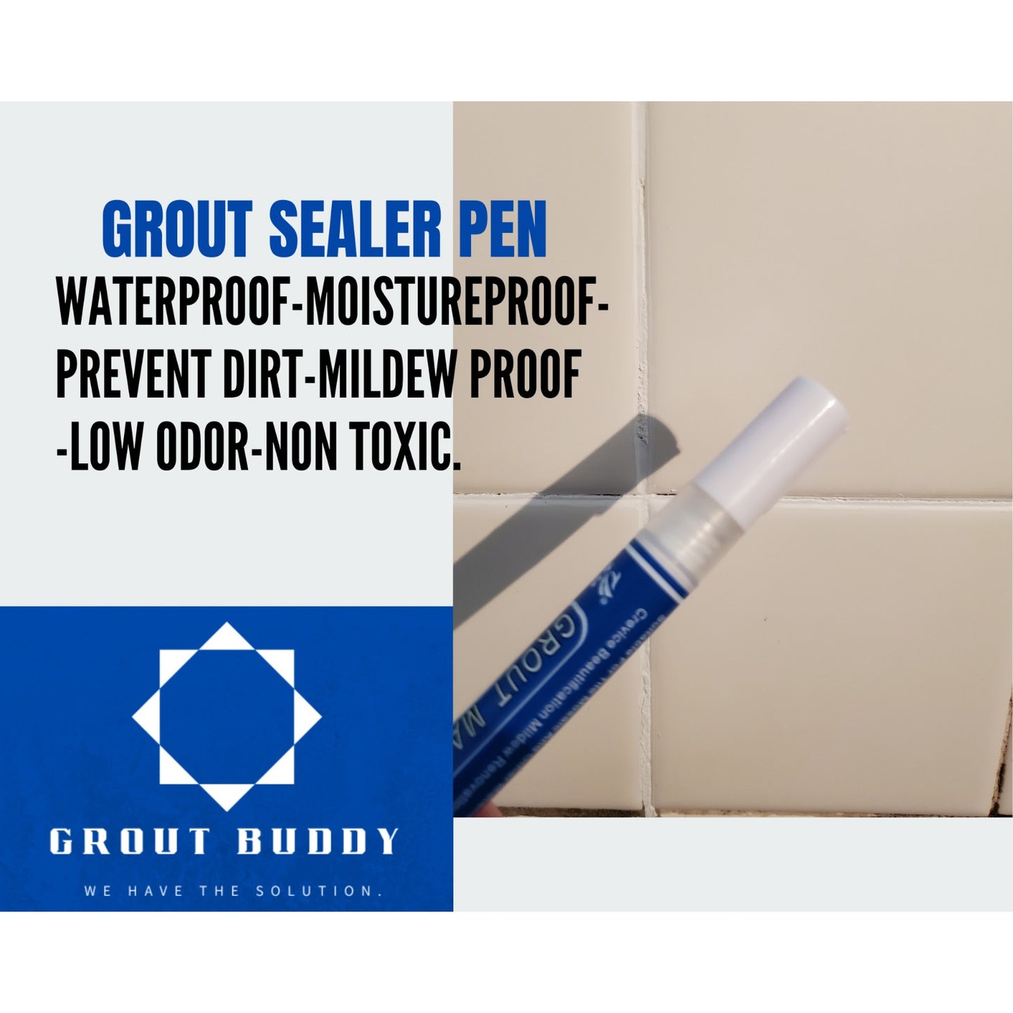 Gray- 3 PACK Grout buddy grout color-sealer pen- Waterproof-mildew proof- Gray