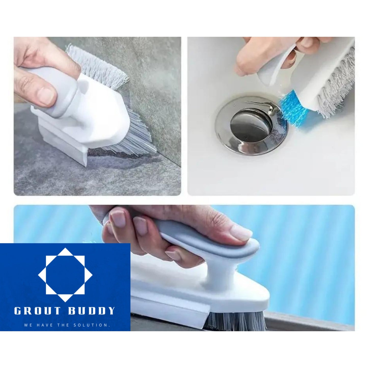 3 PACK Grout buddy heavy duty Handheld Grout Cleaning brush