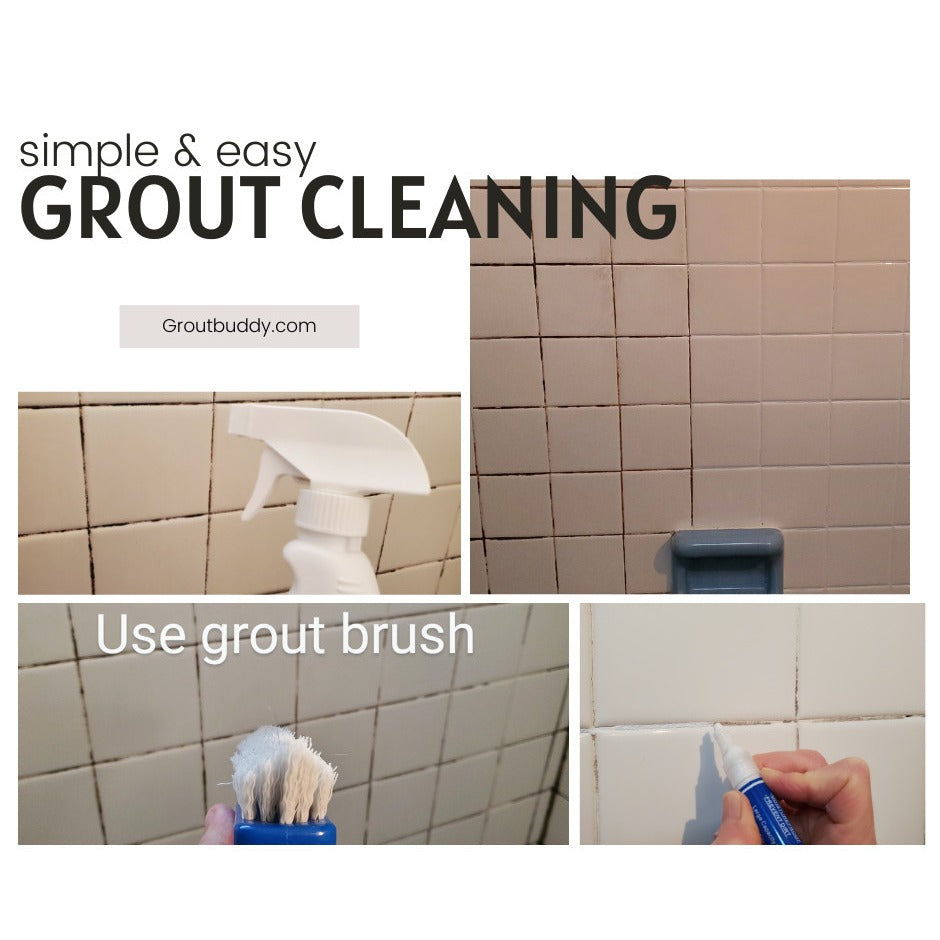 3 PACK Grout buddy heavy duty Handheld Grout Cleaning brush