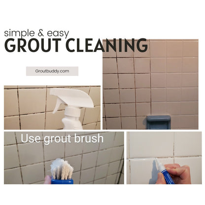 3 PACK Grout buddy heavy duty Handheld Grout Cleaning brush