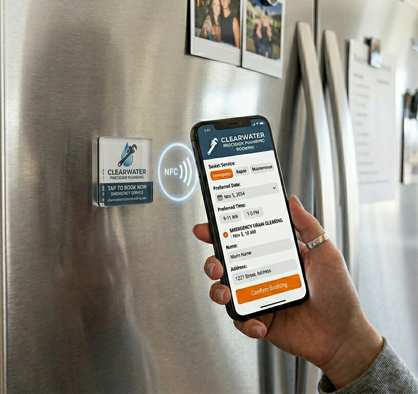 Premium NFC Business Card Contact Magnet | Tap-to-Share Digital Card- 50 pack