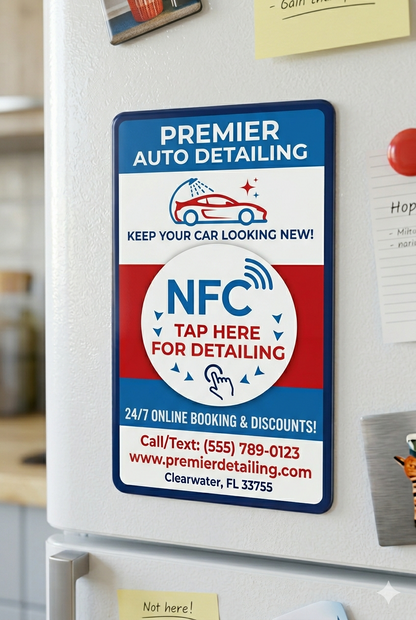 Premium NFC Business Card Contact Magnet | Tap-to-Share Digital Card- 50 pack