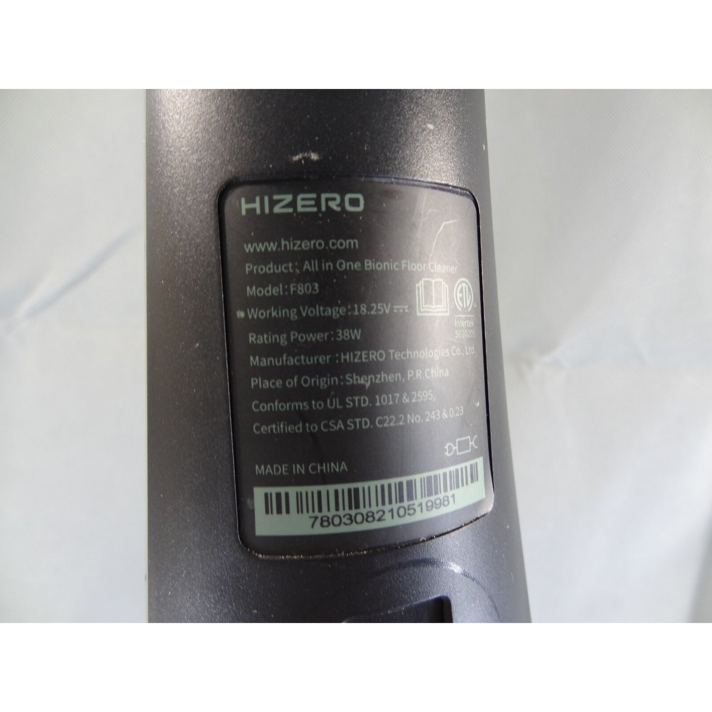 Genuine HiZero F803 All-In-One Bionic Floor Cleaner-FOR PARTS