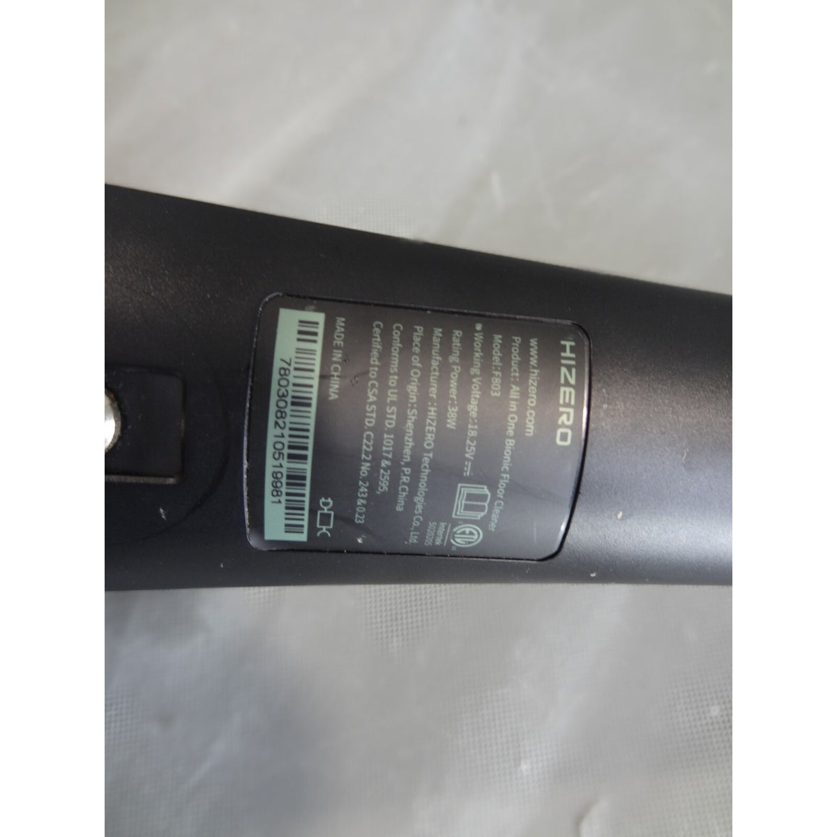 Genuine HiZero F803 All-In-One Bionic Floor Cleaner-FOR PARTS