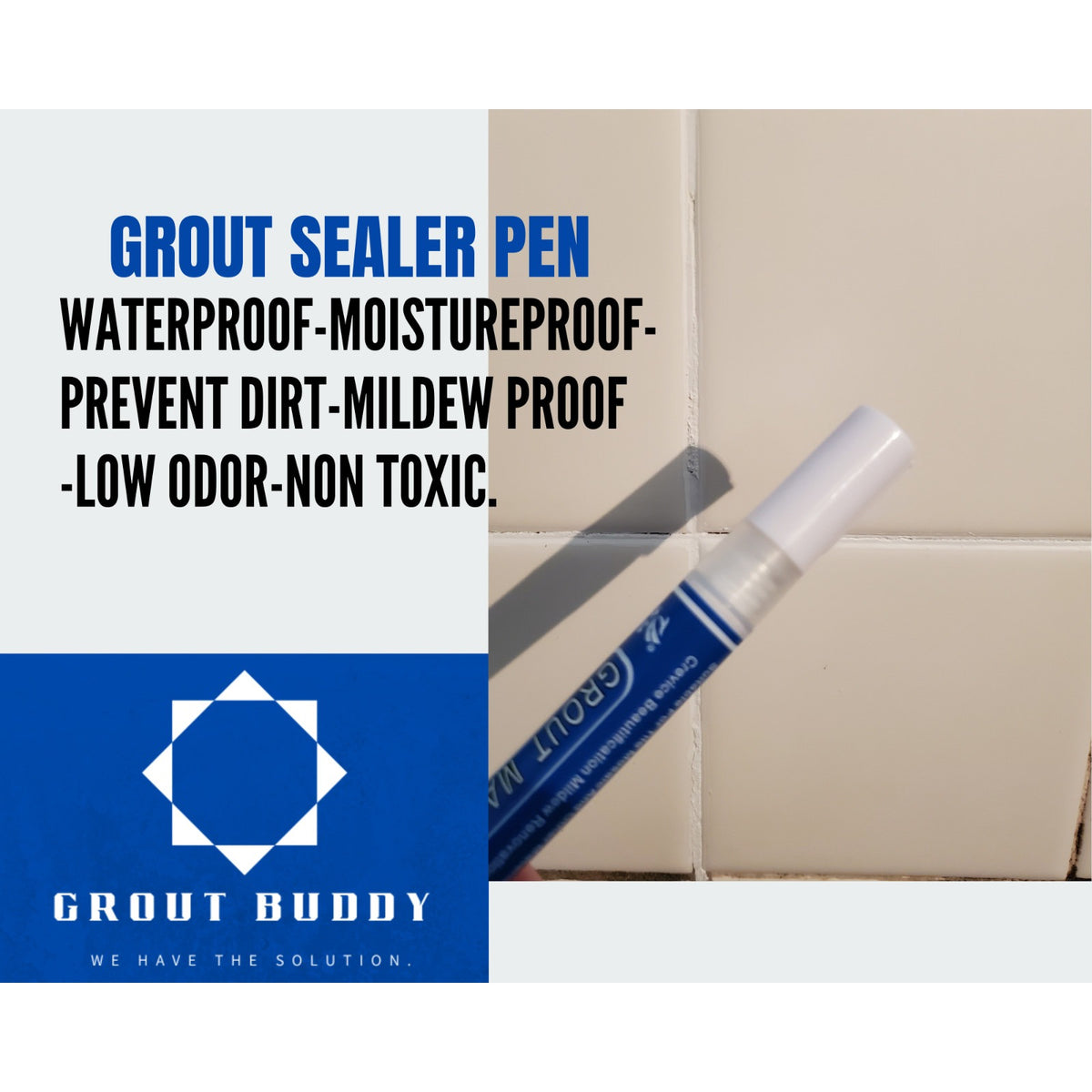 Milk White 3 PACK Grout color sealer pen- Waterproof-mildew proof- Color Milk White