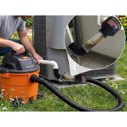 AC Drain Line Vacuum Attachment – Universal AC Condensate Line Cleaner Tool – Heavy Duty Shop Vac Adapter for Unclogging HVAC Drains – Made