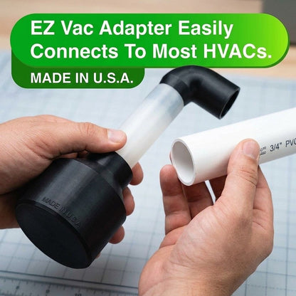 AC Drain Line Vacuum Attachment – Universal AC Condensate Line Cleaner Tool – Heavy Duty Shop Vac Adapter for Unclogging HVAC Drains – Made